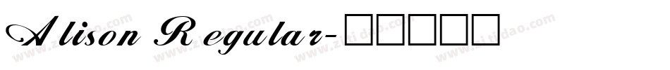 Alison Regular字体转换
